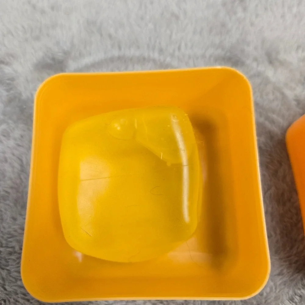 Bullsitoy NeeDoh Nice Cube Yellow Squishy Fidget Toy with Orange Case
